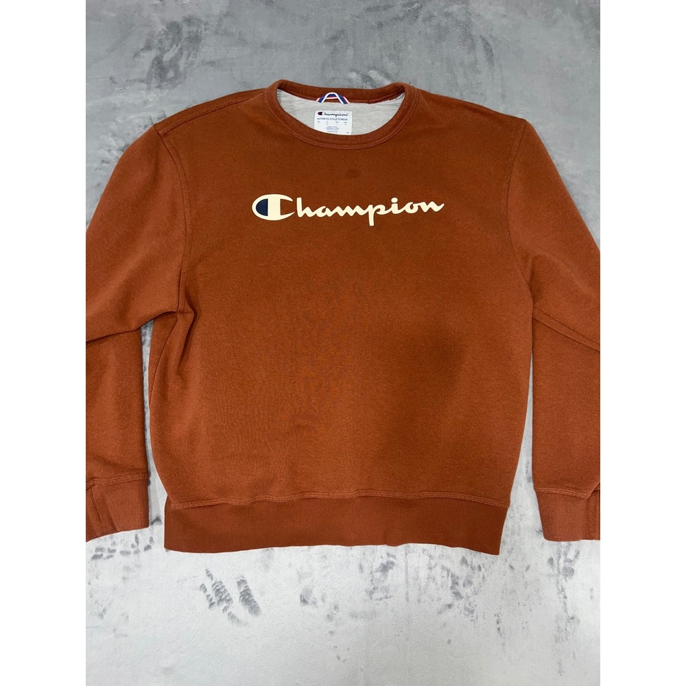 Champion Midweight Hooded Sweatshirt Burnt Orange Clay Hoodie Mens XL